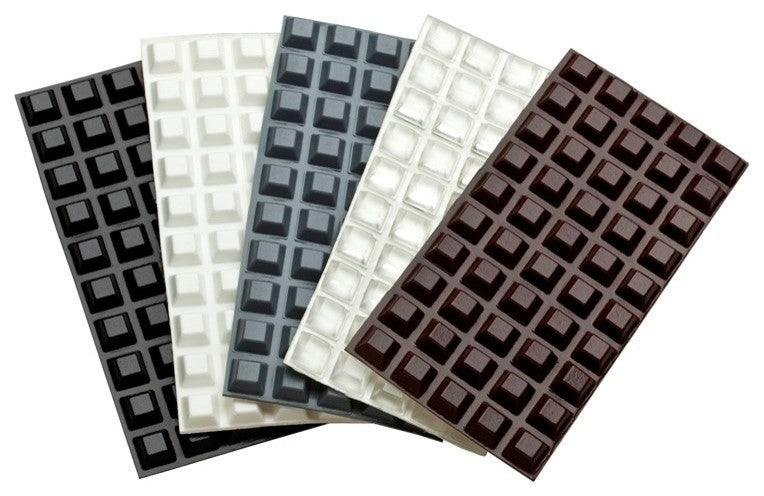 Square Adhesive Cabinet & Furniture Rubber Pads-BS03 .500"x.230"-200pcs, Gray