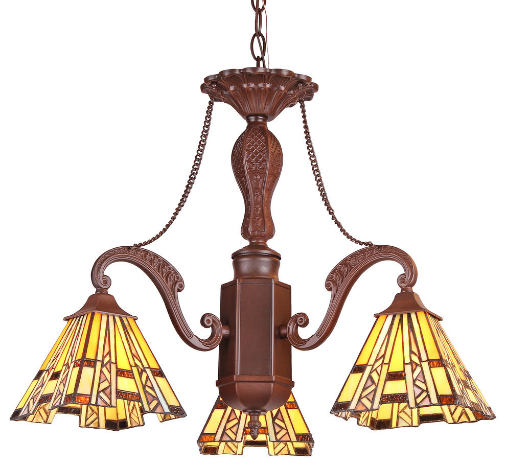 Chloe Lighting Progressive Mission 3 Light Mini Chandelier