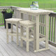 Lehigh 3 Piece Balcony Set, Whitewash, Counter Height