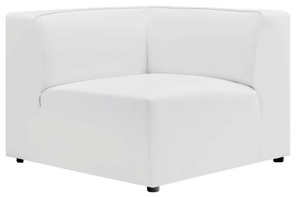 Mingle Vegan Leather 7-Piece Sectional Sofa, White
