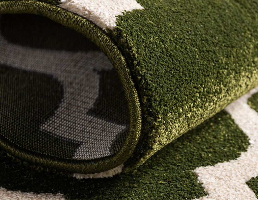 Unique Loom Dark Green Philadelphia Trellis 5' 0 x 8' 0 Area Rug