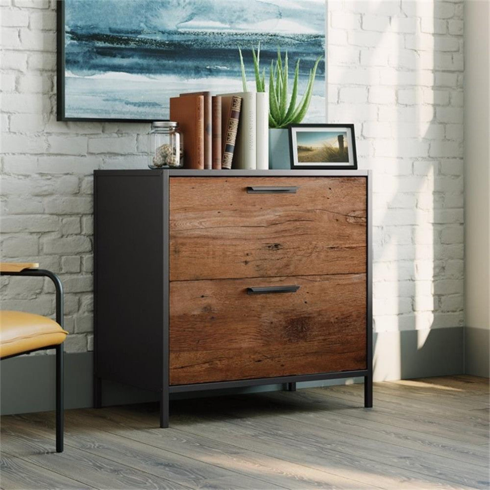 Sauder Boulevard Cafe Engineered Wood Lateral File Cabinet in Vintage Oak Finish