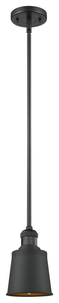 1-Light Addison 5" Mini Pendant, Matte Black