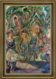 Jules Pascin Women in the Park - 18" x 27" Framed Premium Canvas Print