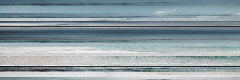 "Kuremaa" Print on White Wood, 60"x20"