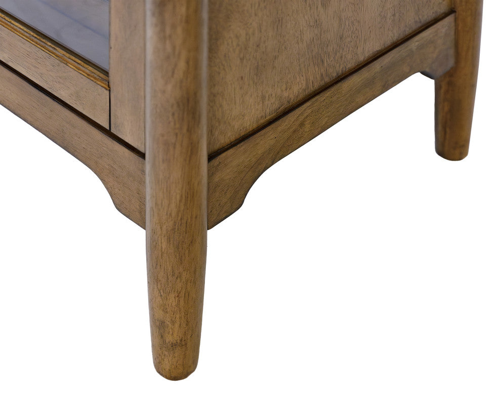 Modern Wood Display Cabinet, Dining Storage, Bookcase, Brown