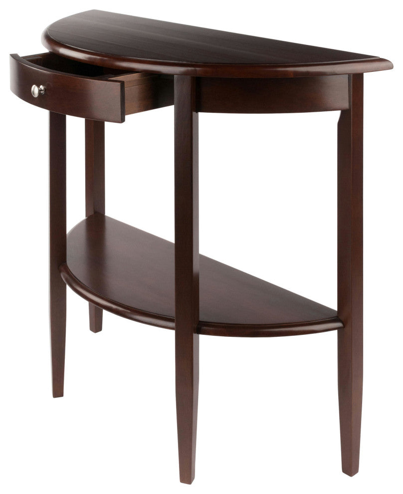 Concord Half Moon Console Table, Walnut