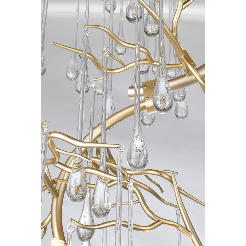 Anita 12 Light Chandelier With Gold Leaf Finish