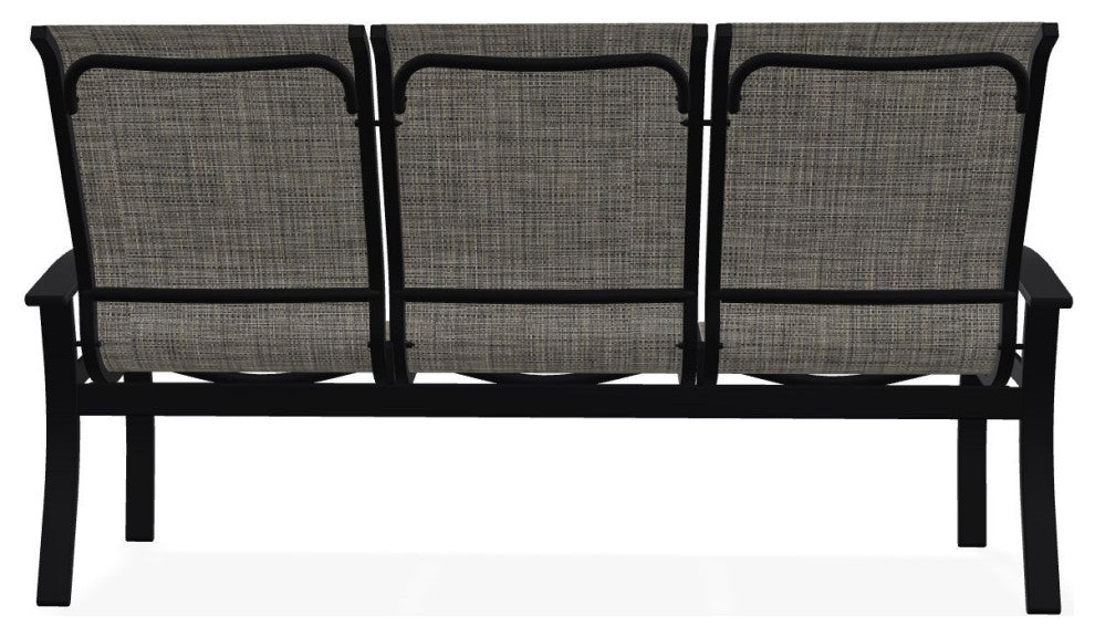 Belle Isle Sling 3-Seat Outdoor Sofa, Storm/Black