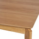 GDF Studio Grace Mid-Century 6-Seater Rubberwood With Walnut Veneer Dining Table, Natural Oak