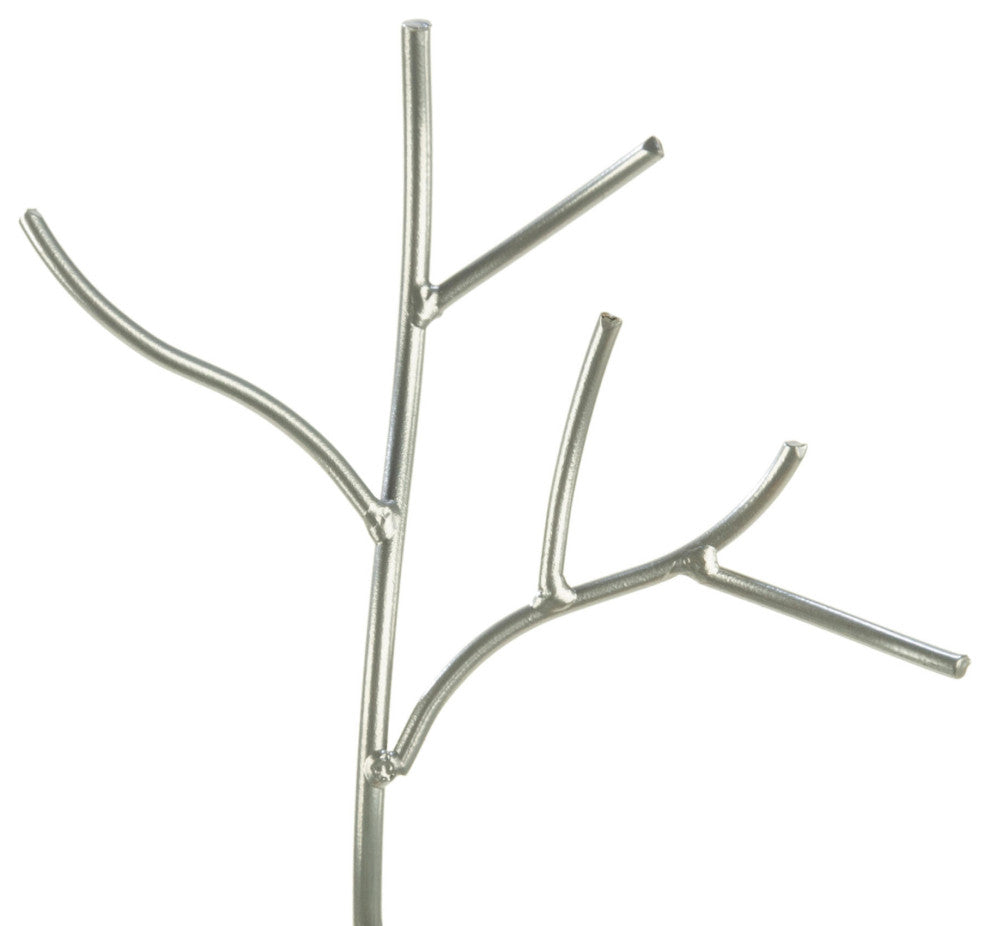 36"H Metal Ornament Tree, Silver