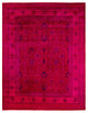 Overdyed One-of-a-Kind Hand-Knotted Area Rug Pink, 8' 3" x 10' 2"