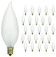 Sunlite 15 Watt Petite Chandelier, Candelabra Base, Frost, 25 Pack