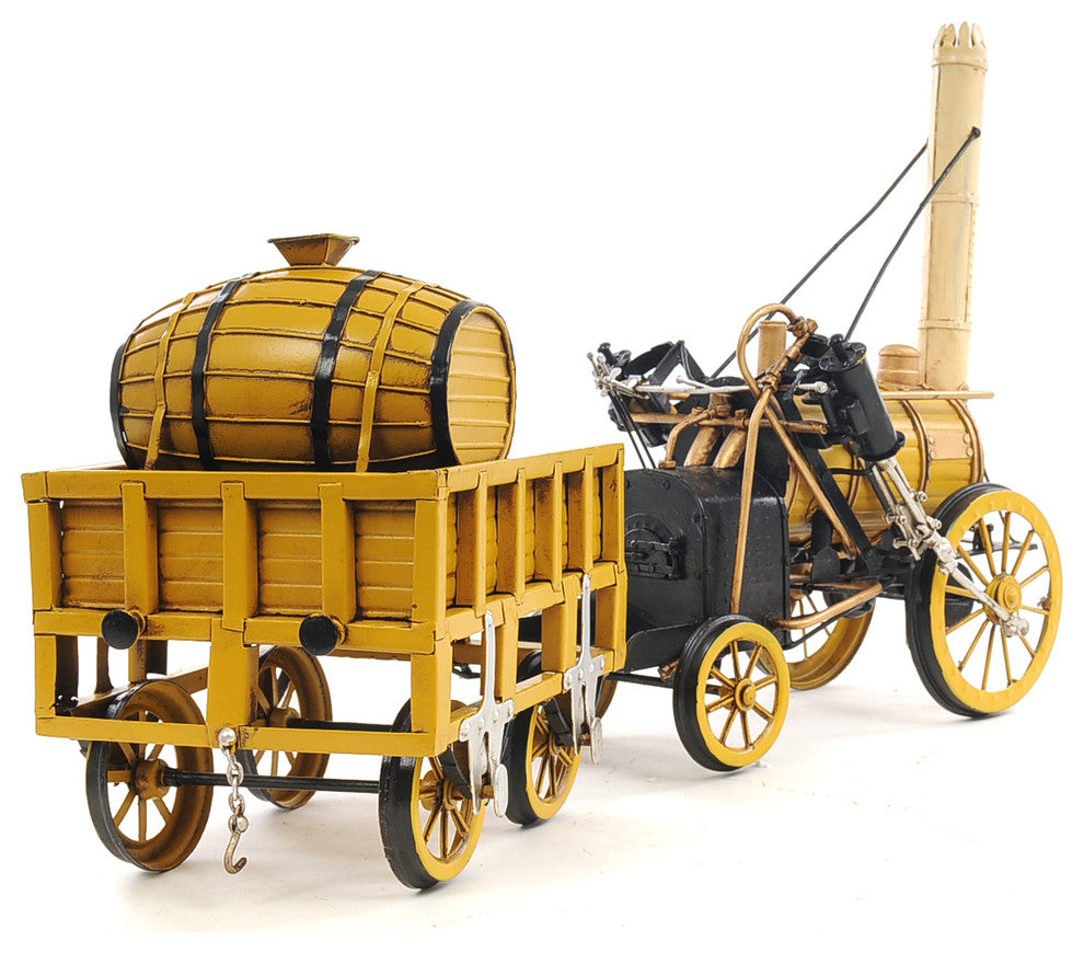 1829 Yellow Stephenson Rocket Steam Locomotive