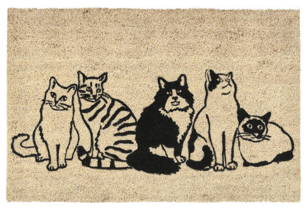 Kitty Crew 24x36 Coir Doormat by Kosas Home