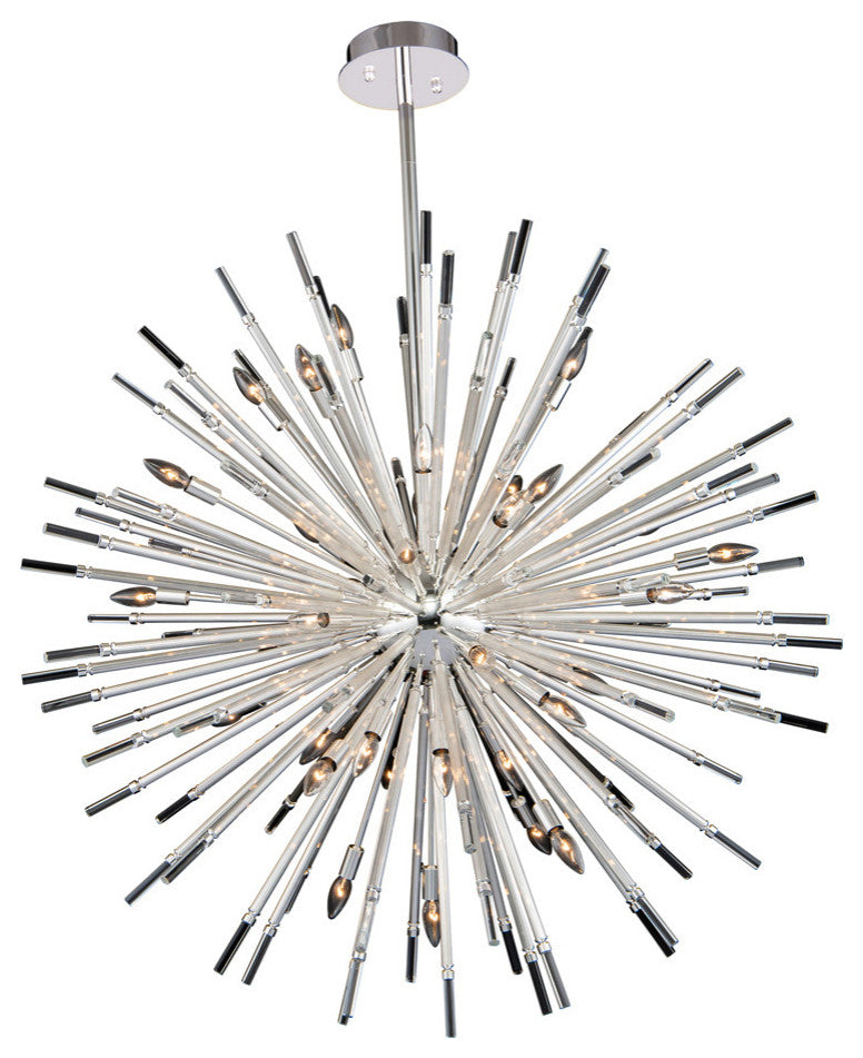 Sprazzo 48x55" 36-Light Contemporary Large Pendants, Silver