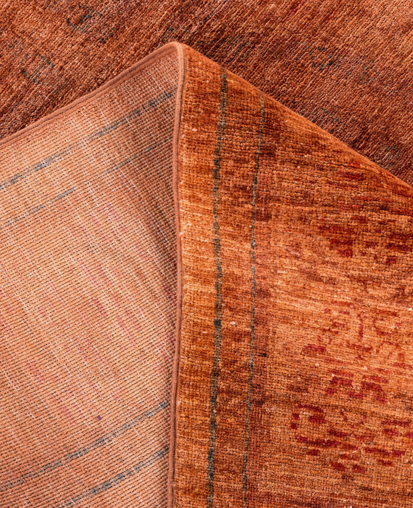 Overdyed One-of-a-Kind Hand-Knotted Area Rug Pink, 6' 2" x 8' 4"