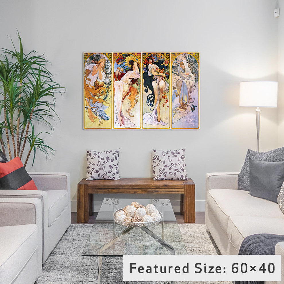 "The Four Seasons, 1895" Wrapped Canvas Art Print, 40x26x1.5
