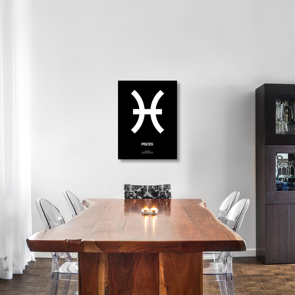 "Pisces Zodiac Sign White" Fine Art Print