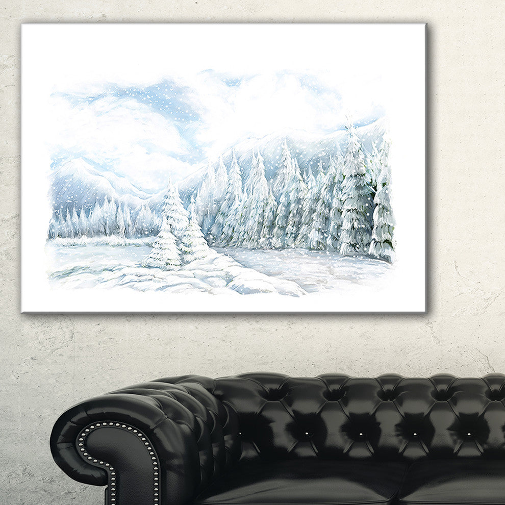"Christmas Winter Happy Panorama" Landscape Wall Art, 40"x20"