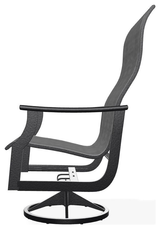 St. Catherine Sling Outdoor Supreme Swivel Rocker, Collect Charcoal/Black