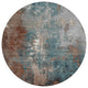 Machine Washable Indoor/Outdoor Chantille ACN1870 Orange 8' x 8' Round Rug