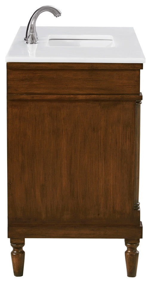 Elegant 42" Single Bathroom Vanity in Walnut