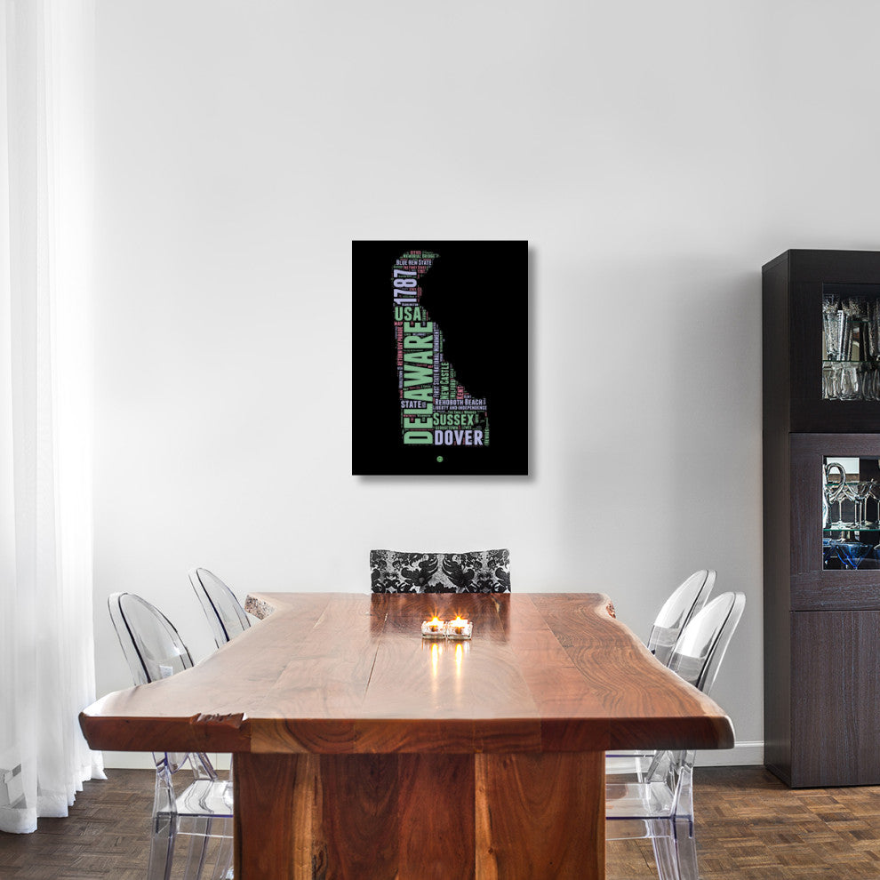 "Delaware Word Cloud 1" Fine Art Print