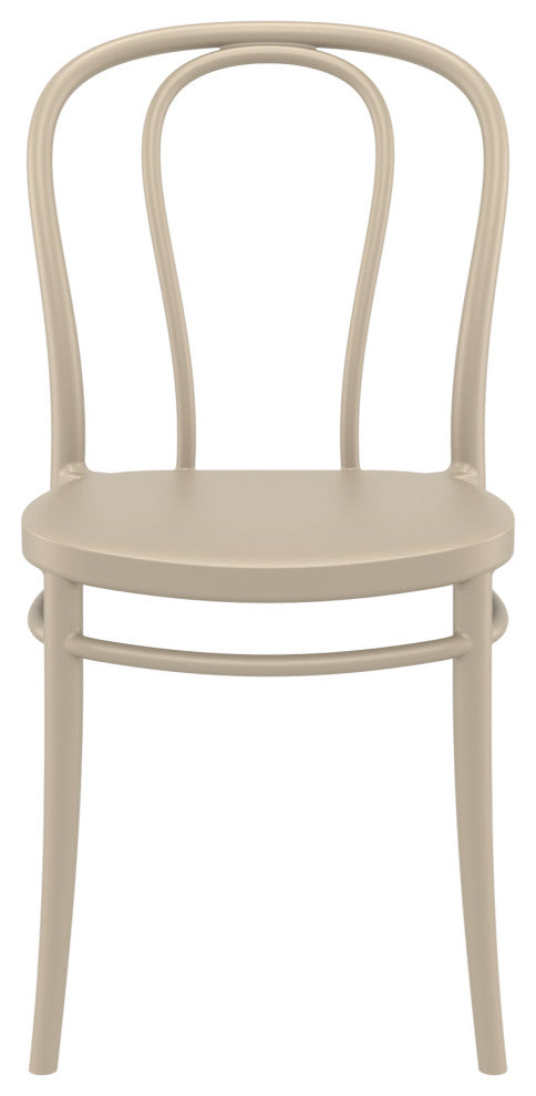Victor Resin Outdoor Chair Taupe, Set of 2