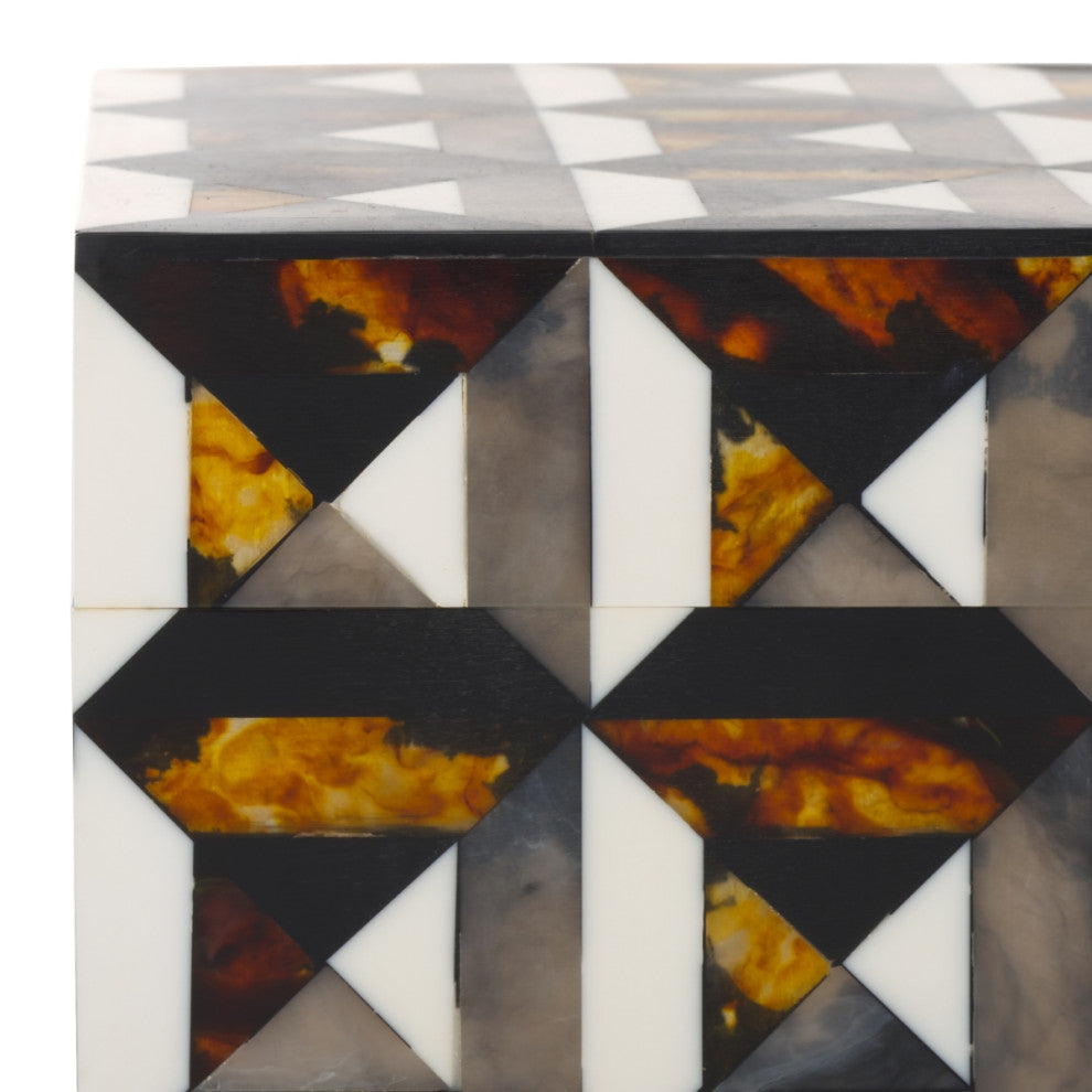 Safavieh Ani Decor Box, Set of 2, Ivory/Brown