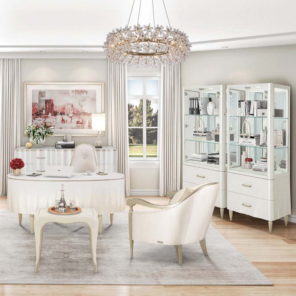 London Place Display Cabinet - Creamy Pearl