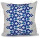 Boho Chic , Geometric Outdoor Pillow, Blue, 20"x20"