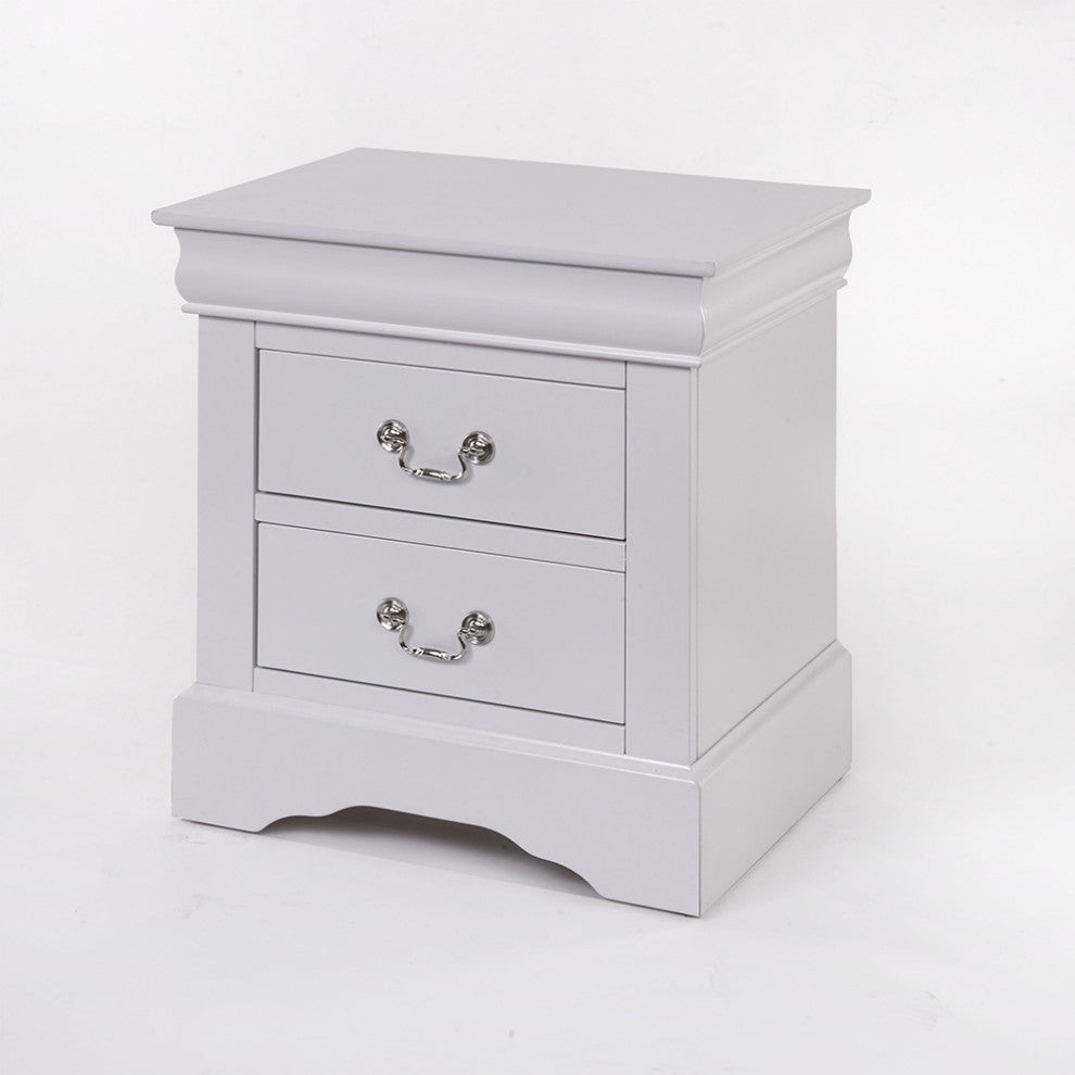 Louis Philippe III Nightstand, White