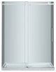 Moselle 48"x77.5" Completely Frameless Sliding Shower Door, Left Base, Stainless
