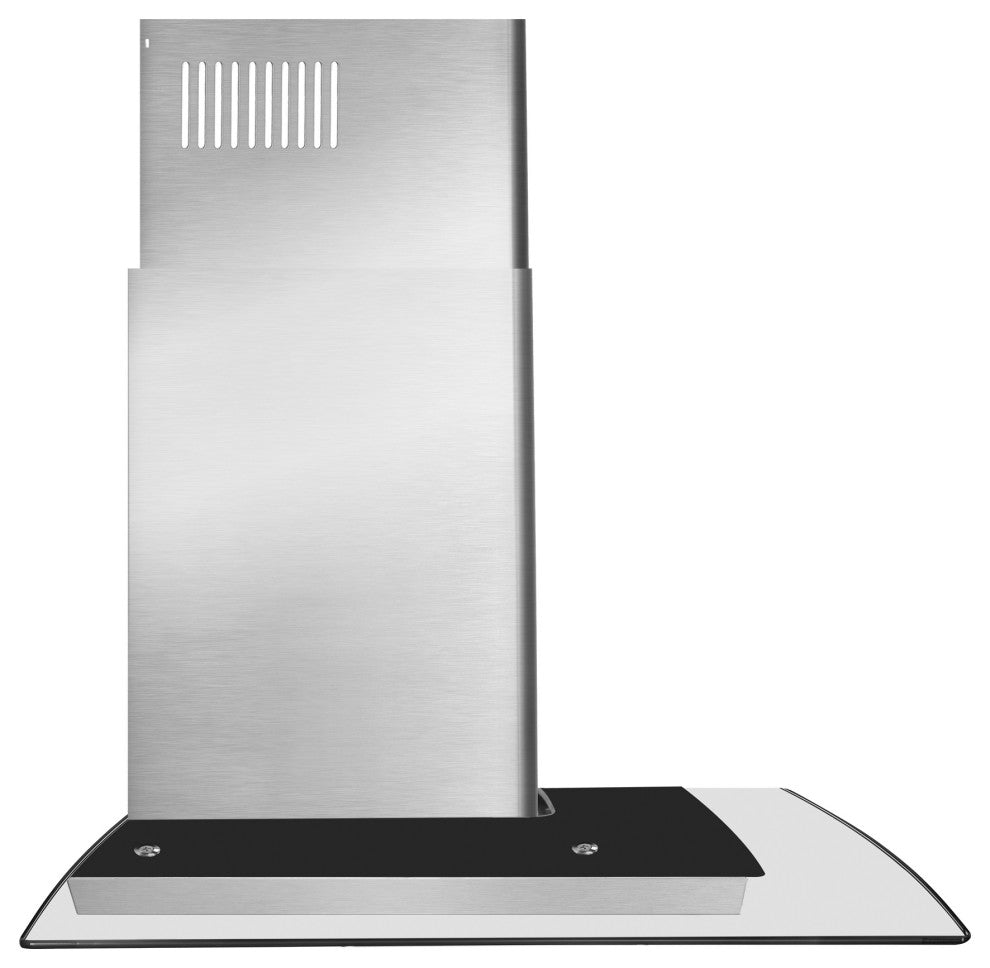 30 in. Ductless Wall Mount Range Hood in Stainless Steel, Soft Touch Controls