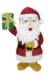 31.5" Lighted Tinsel Santa Claus With Gift Christmas Yard Art Decoration