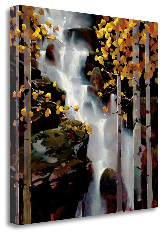 "Waterfall" By Michael Otoole,Ready to Hang Giclee Print on Gallery Wrap Canvas