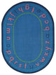 Kid Essentials Rug, Montessori Alphabet, 5'4"x7'8" Oval