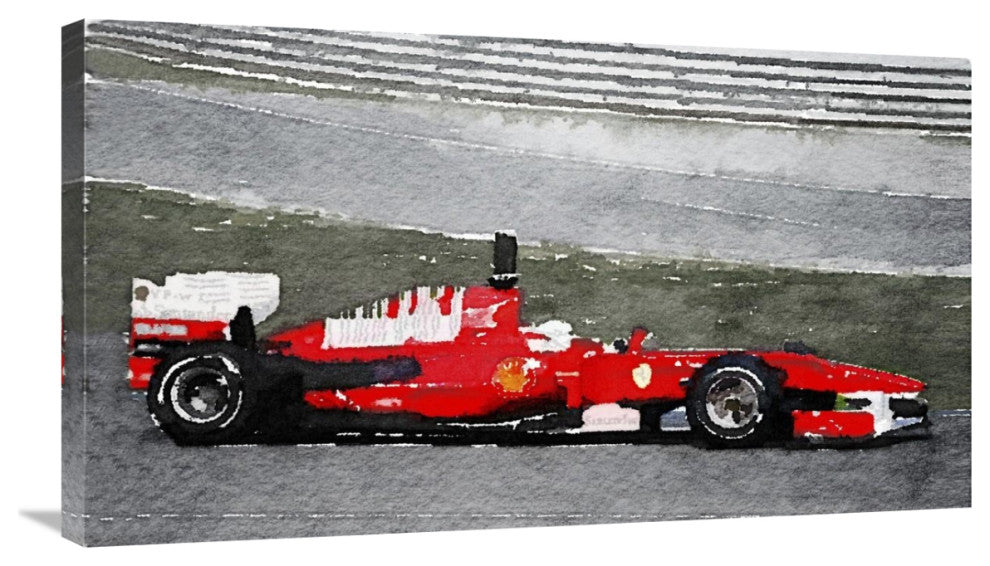 "Ferrari F1 Racing Watercolor" Fine Art Print