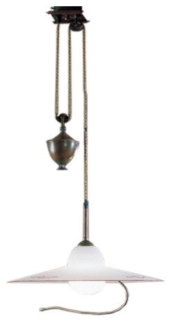 Country Line 1828 Pendant, Graphite And Silver, Satin White and Blue