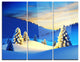 "Winter Mountains With Fir Trees" Photo Metal Wall Art, 3 Panels, 36"x28"