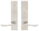 Waterfall Lever, Tubular Passage, Satin Stainless Steel, 2-3/8" Backset