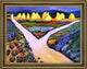 August Macke Vegetable Fields - 18" x 24" Framed Premium Canvas Print