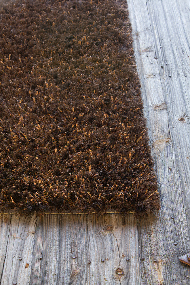 Dior Contemporary Area Rug, Brown and Black, 9'x13' Rectangle