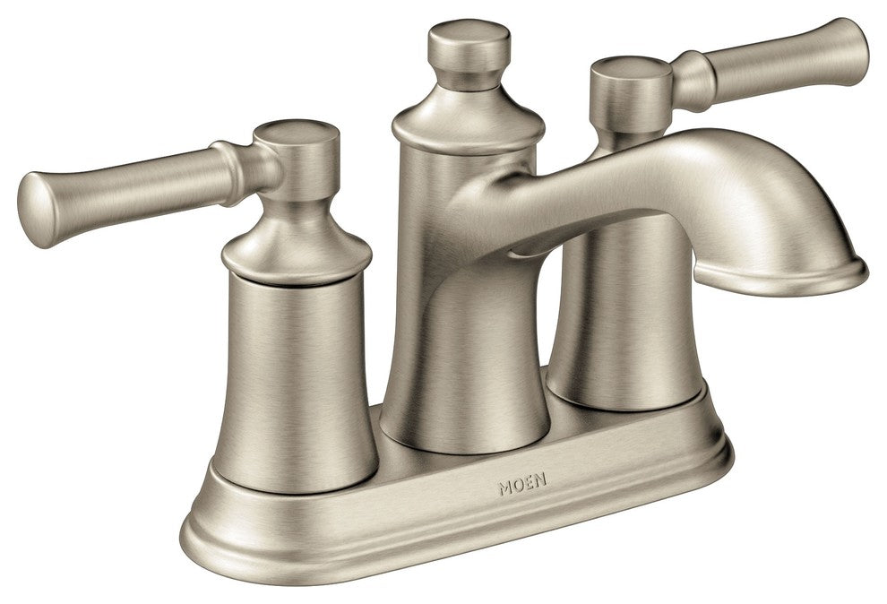 Brushed Nickel 2-Handle Bathroom Faucet