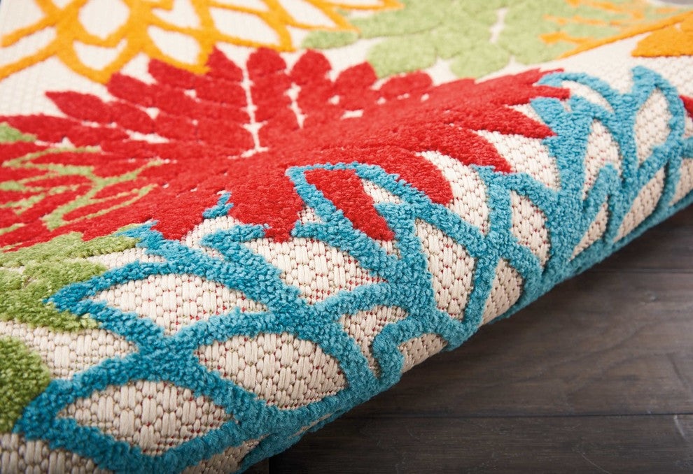 Nourison Aloha 2' x 6' Green Tropical Area Rug