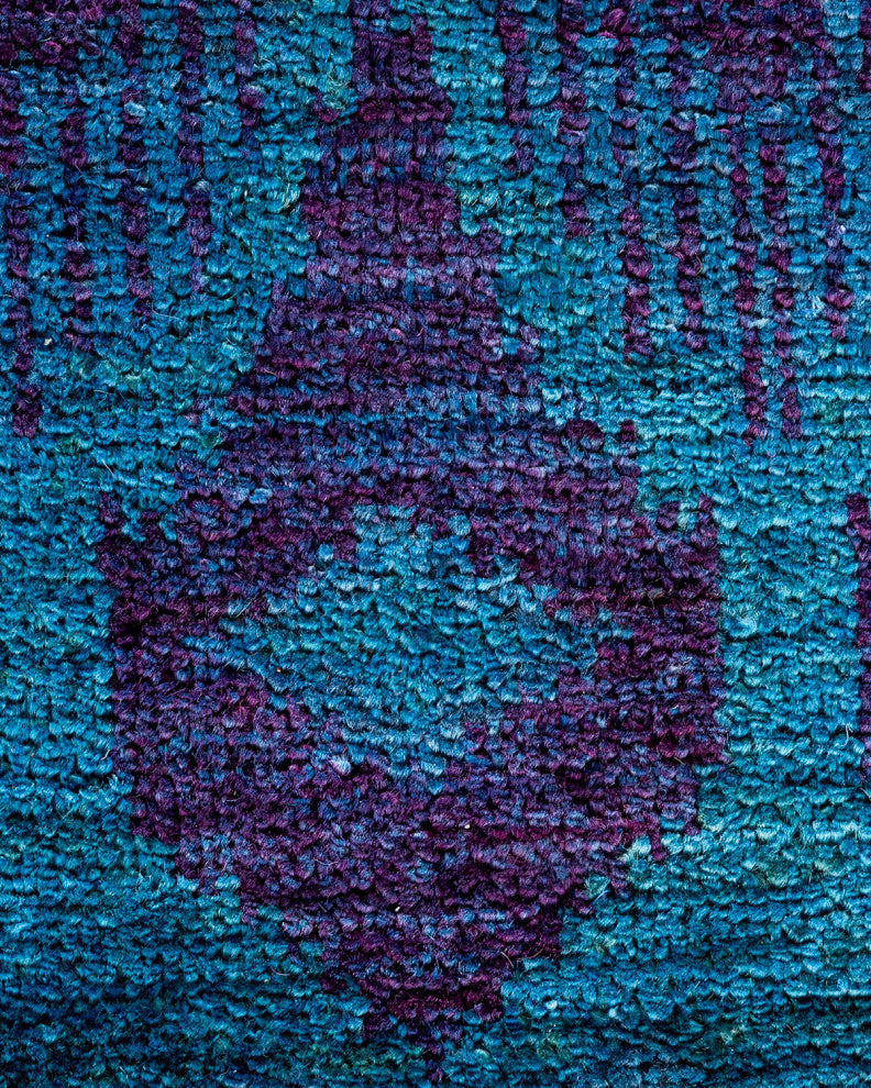 Fine Vibrance, One-of-a-Kind Hand-Knotted Area Rug Blue, 6' 0" x 8' 10"