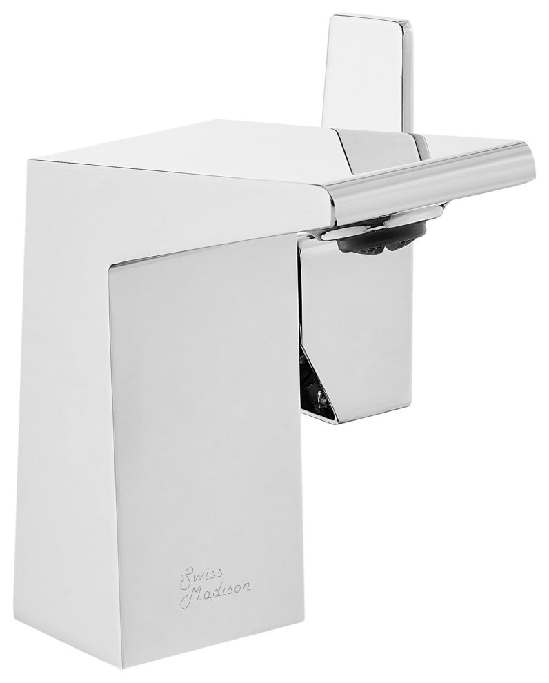 Carre Single Hole Single Handle Bathroom Faucet, Chrome