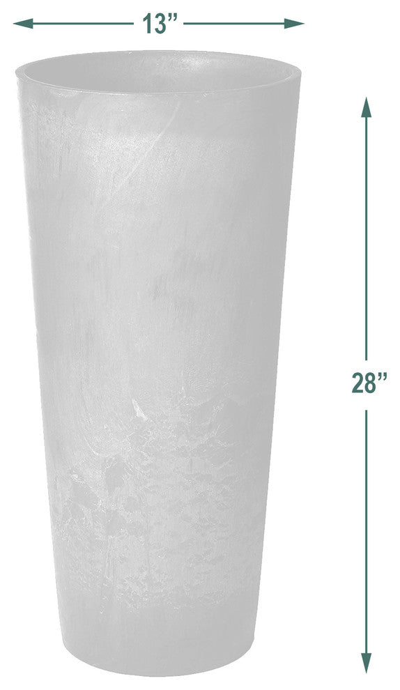 Contempo Tall Round Planter, Black