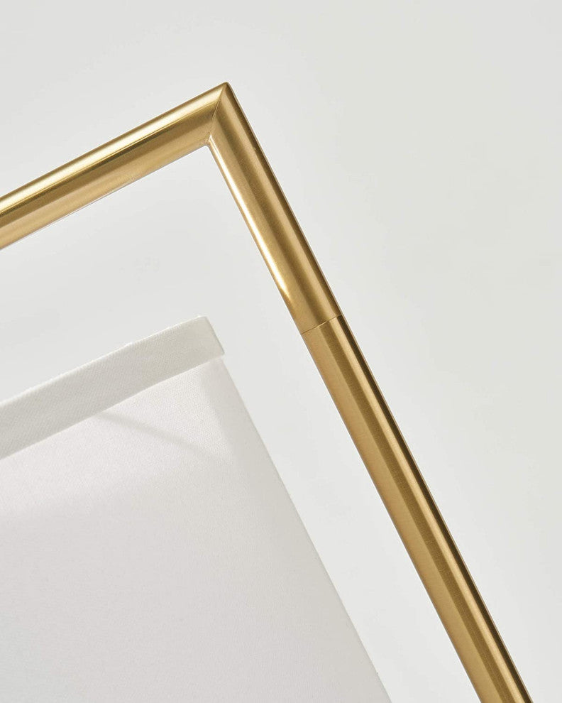 Brightech Montage Modern - Floor Lamp for Living Room Lighting, Antique Brass